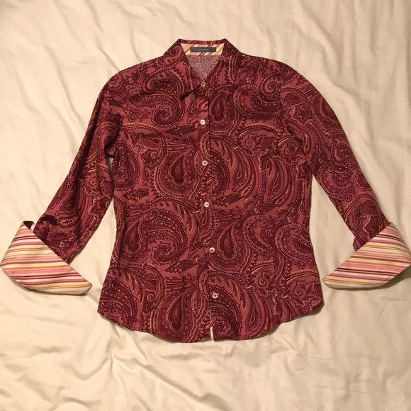 70’s inspired paisley patterned dress shirt! - Picture 1 of 8